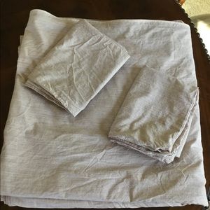 IKEA Skogsalm Full / Queen Duvet Cover and 2 Pillowcases Set Light Pink Cotton